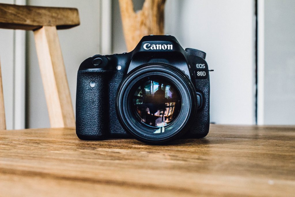 Digital Camera on Table Youtube Marketing