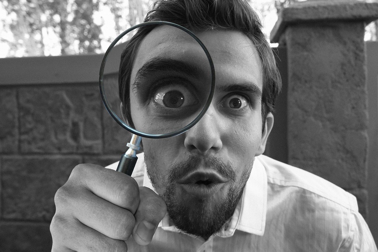 Person with Magnifying glass