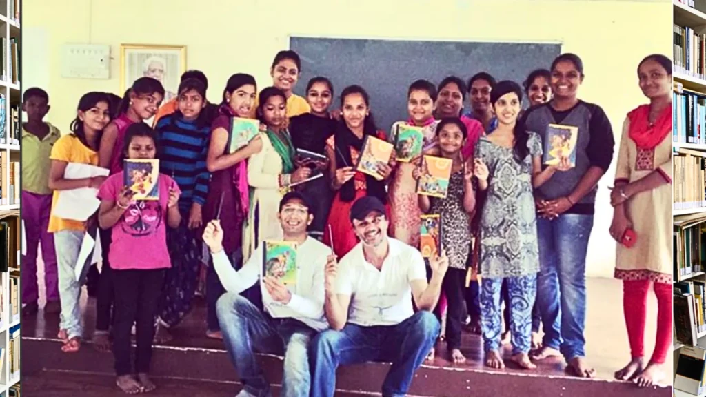 Founders of Good 4 Nothing Humanity with School children. 15 Life Skills that Matter